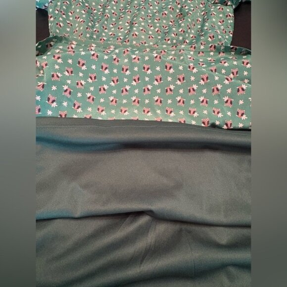 Alice Moon Green Puff Sleeve A-Line Mini Dress Owl Print size Small. - Picture 8 of 12